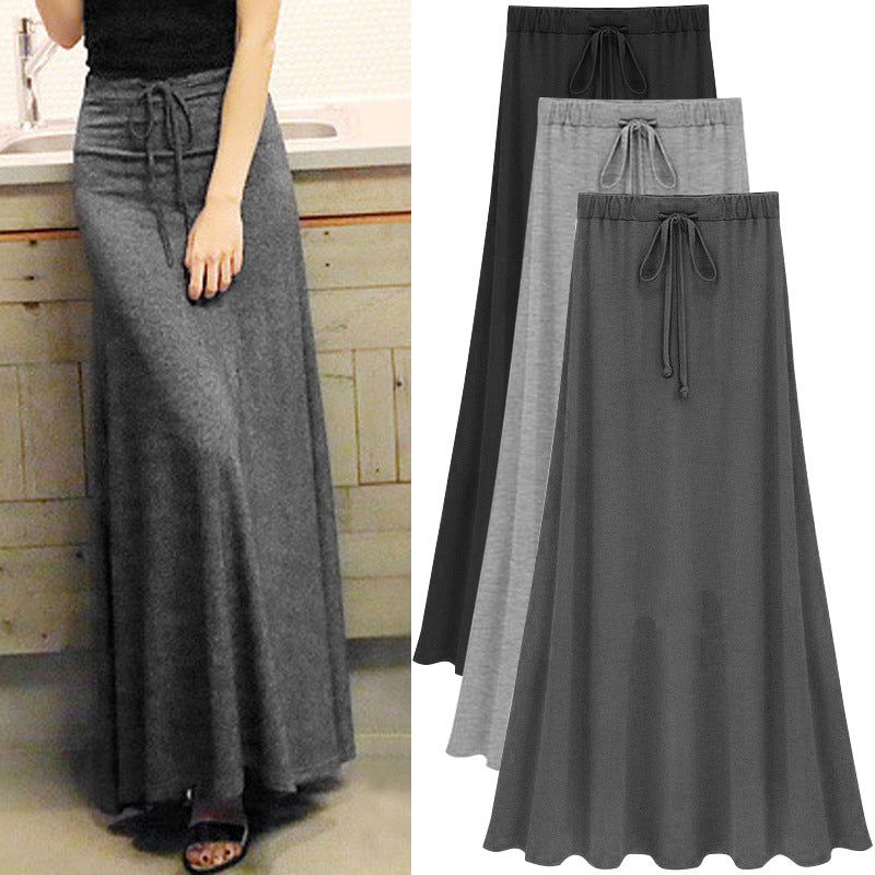 Split Skirt Women's Summer Long Skirt 100.00kg New Modal Strap A- line Skirt Slim-fit Long Skirt Skirt