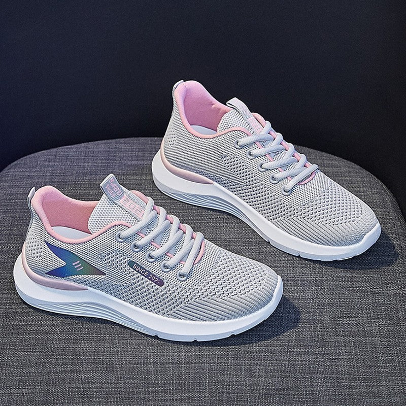 Mesh Shoes Women's Shoes 2023 New Autumn Breathable sneaker Women's Mesh Casual White Shoes Casual Slip-on