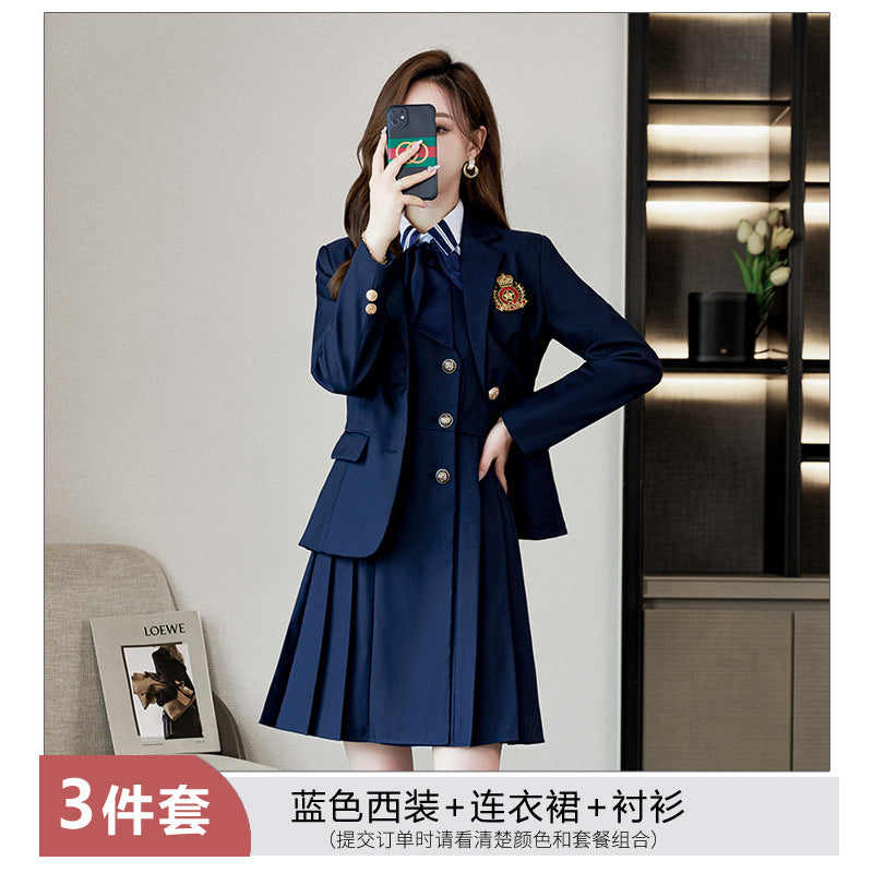 Kindergarten teacher garden clothes interview clothing dress suit group kindergarten teacher fashion temperament early education overalls women