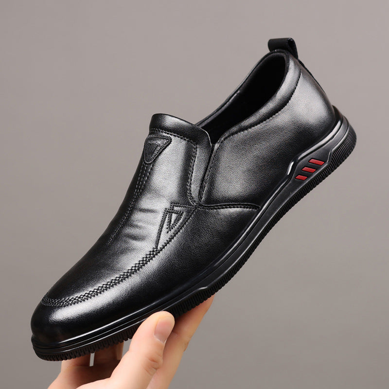 Summer Leather Shoes for Men, Casual Hollow Breathable Clogs, Soft Sole, Soft Mesh Shoes, Foreign Style Men's Shoes, Drop Shipping