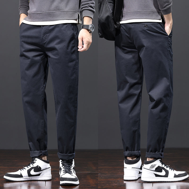 Spring and Summer Thin plus size Casual Pants Men's Loose Trendy Chubby Business Men's Pants Plus-sized 110.00kg Chubby Trendy Pants