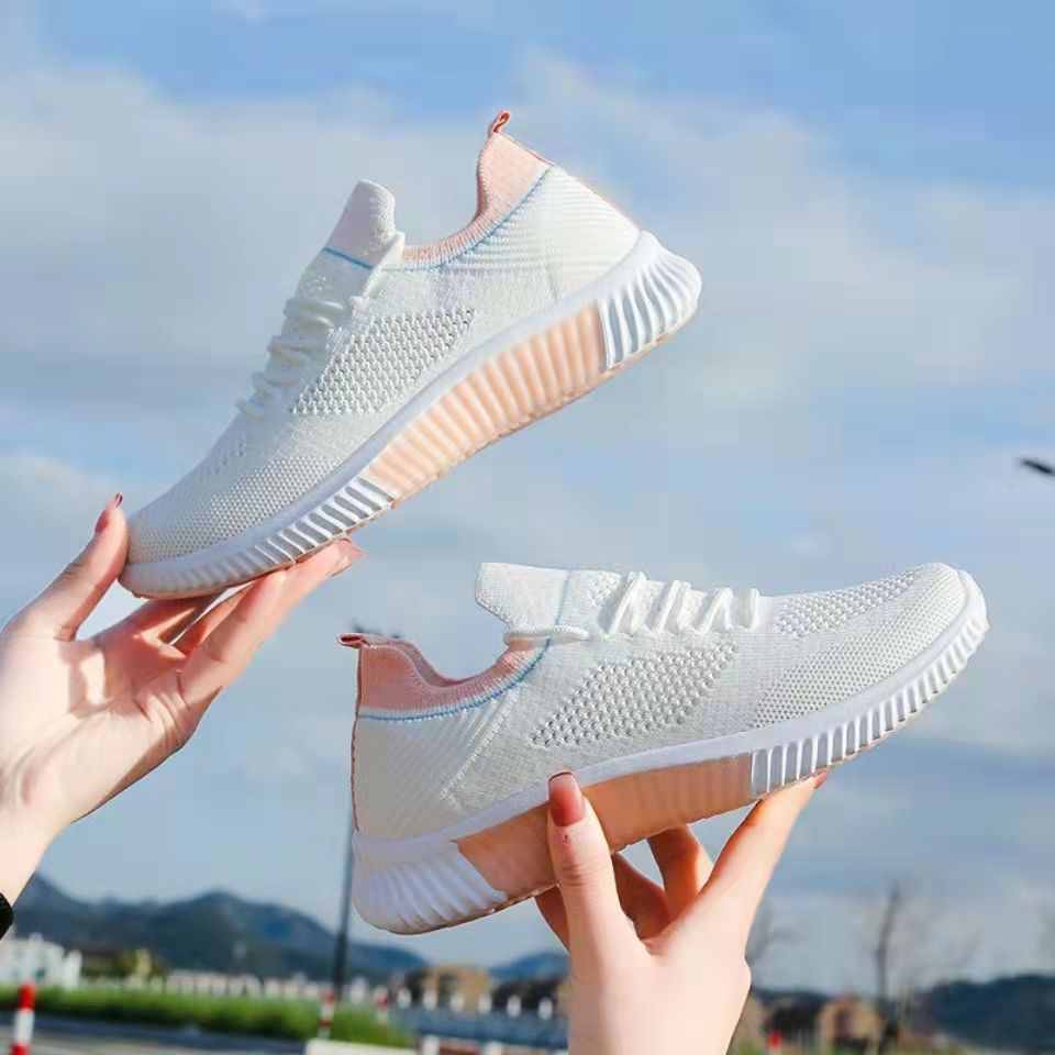 Mesh Shoes Women's Shoes 2023 New Autumn Breathable sneaker Women's Mesh Casual White Shoes Casual Slip-on