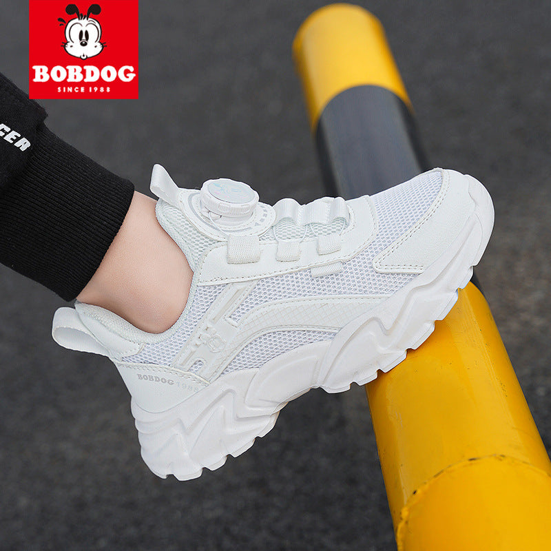 Babou Children's Shoes Men's and Children's sneaker Mesh Surface Spring and Summer Single Mesh Hollow Running Shoes for Middle and Big Children and Students Breathable