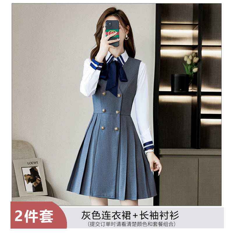 Kindergarten teacher garden clothes interview clothing dress suit group kindergarten teacher fashion temperament early education overalls women