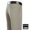 2025 New Summer Thin Mulberry Silk Middle-Aged Business Casual Straight Loose Wrinkle-Free Men's Pants