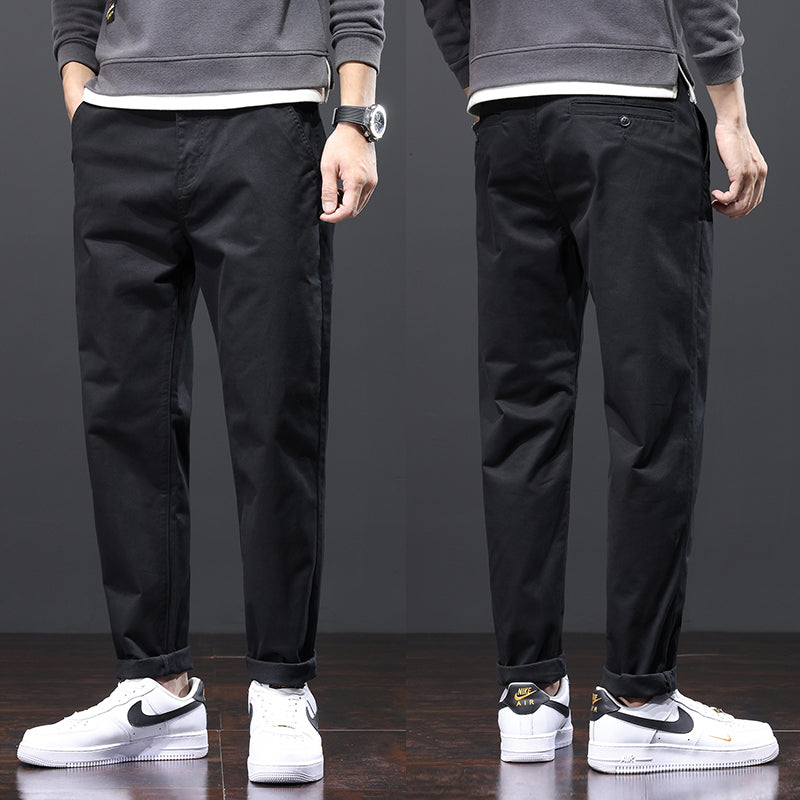 Spring and Summer Thin plus size Casual Pants Men's Loose Trendy Chubby Business Men's Pants Plus-sized 110.00kg Chubby Trendy Pants