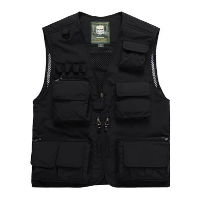 Four Seasons Photography Tooling Multi-Pocket Quick-Dry Vest Safety Waistcoat Logo Printing Men's and Women's Wear