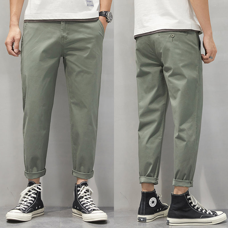 Spring and Summer Thin plus size Casual Pants Men's Loose Trendy Chubby Business Men's Pants Plus-sized 110.00kg Chubby Trendy Pants