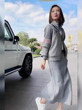 Spring Women's Shenzhen Nanyou New High-end Sense Fried Street Sweatshirt Dress Slim-fit Hip Skirt Two-piece Dress