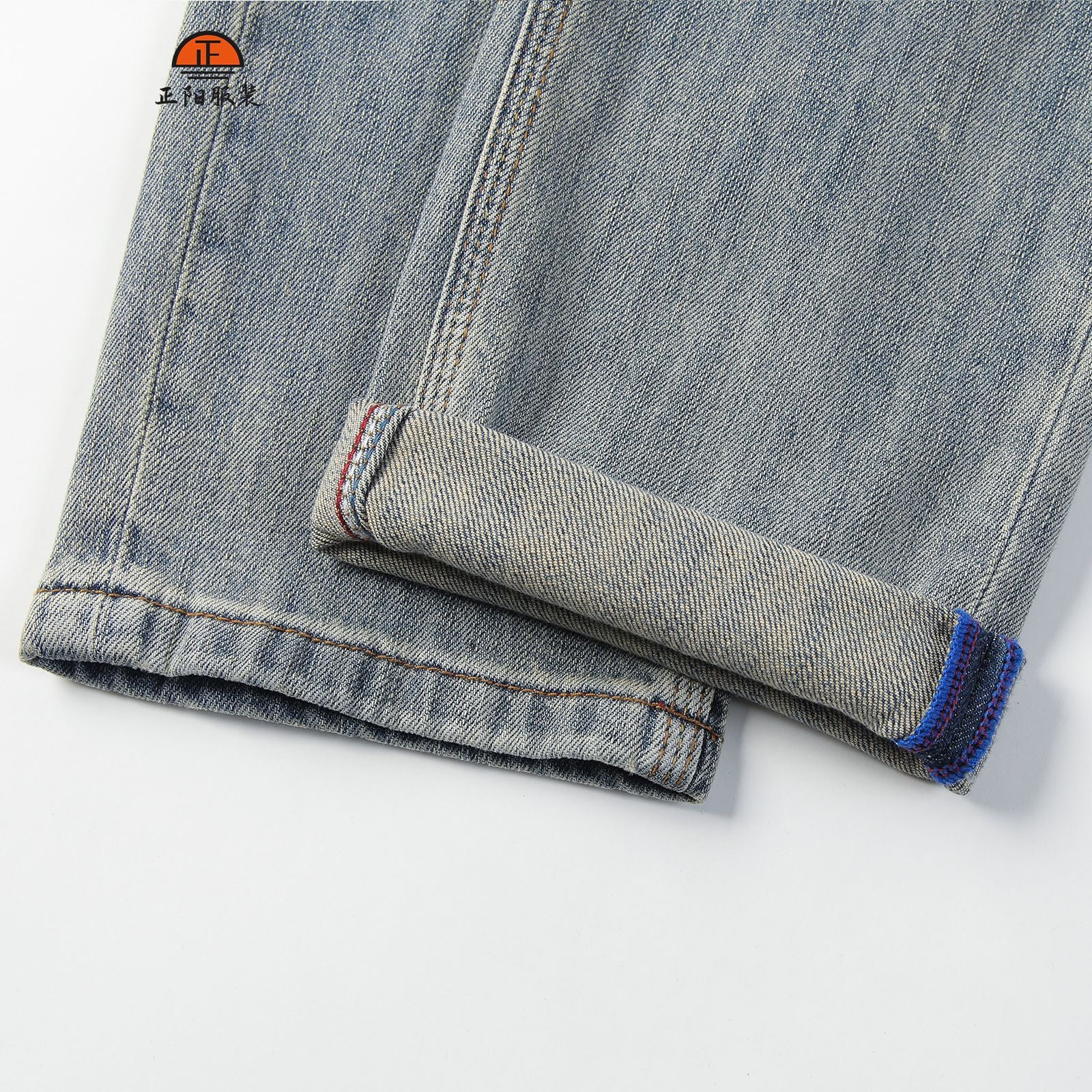 Summer New light blue Jeans Thin Men's Trousers Commuter Retro Fit Small Straight Jeans