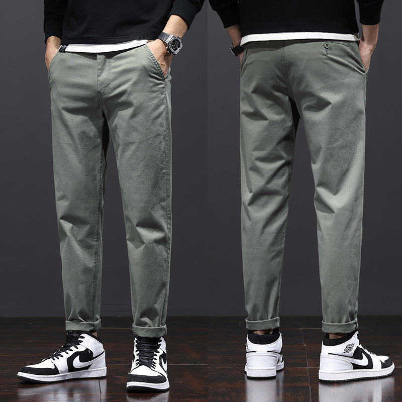 Spring and Summer Thin plus size Casual Pants Men's Loose Trendy Chubby Business Men's Pants Plus-sized 110.00kg Chubby Trendy Pants
