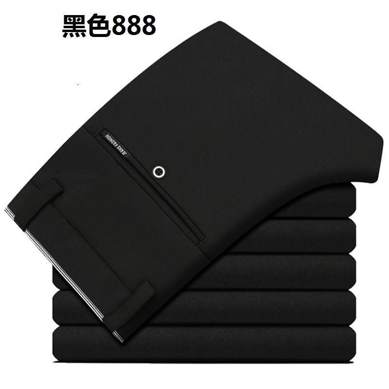 28-40 Summer New Men's Casual Pants Slim-fit Elastic Small Straight Korean Style Suit Pants Men's Pants