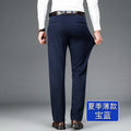 Spring and Summer 2024 New Stretch Men's Casual Pants Middle-aged and Young Men's Four-sided Stretch Men's Pants Thin Men's Straight Long Pants