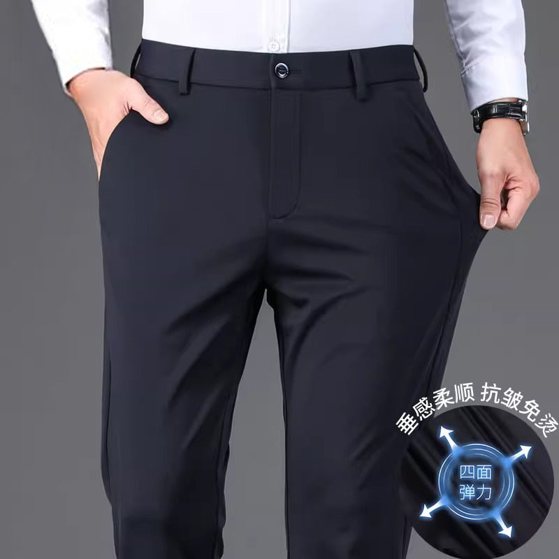 Cross-border wholesale men's professional trousers spring and autumn men's slim casual young and middle-aged professional formal overalls trendy trousers