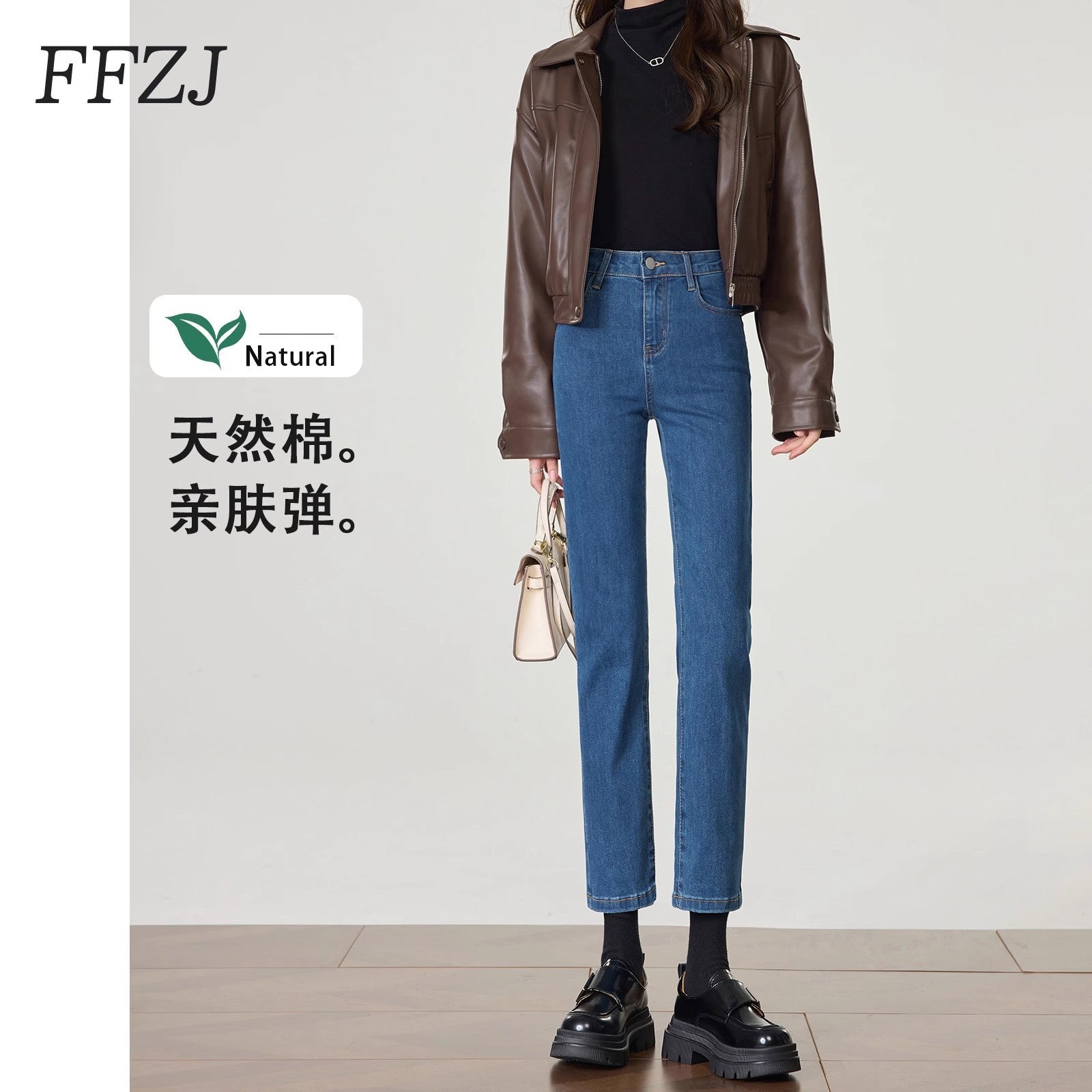 Women's Straight-Leg Jeans 2026 New Summer Thin High-Waisted Slimming Cropped Pants for Petite Figures Black Cigarette Pants