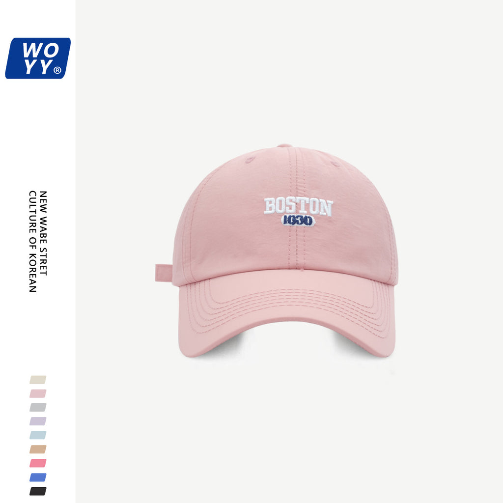Boston Quick-Dry Baseball Hat Summer Super Fire Outdoor Sun Hat Korean Ins Soft Top Breathable Cap