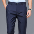 Men's Casual Trousers for Foreign Trade, Loose and Fattened, No-Iron Straight Suit, Business Elastic Trousers Wholesale