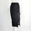 European and American Cross-border Fashion Women's Clothing 2022 Independent Station Summer Hot Season New High Waist Split Slim Fold Skirt