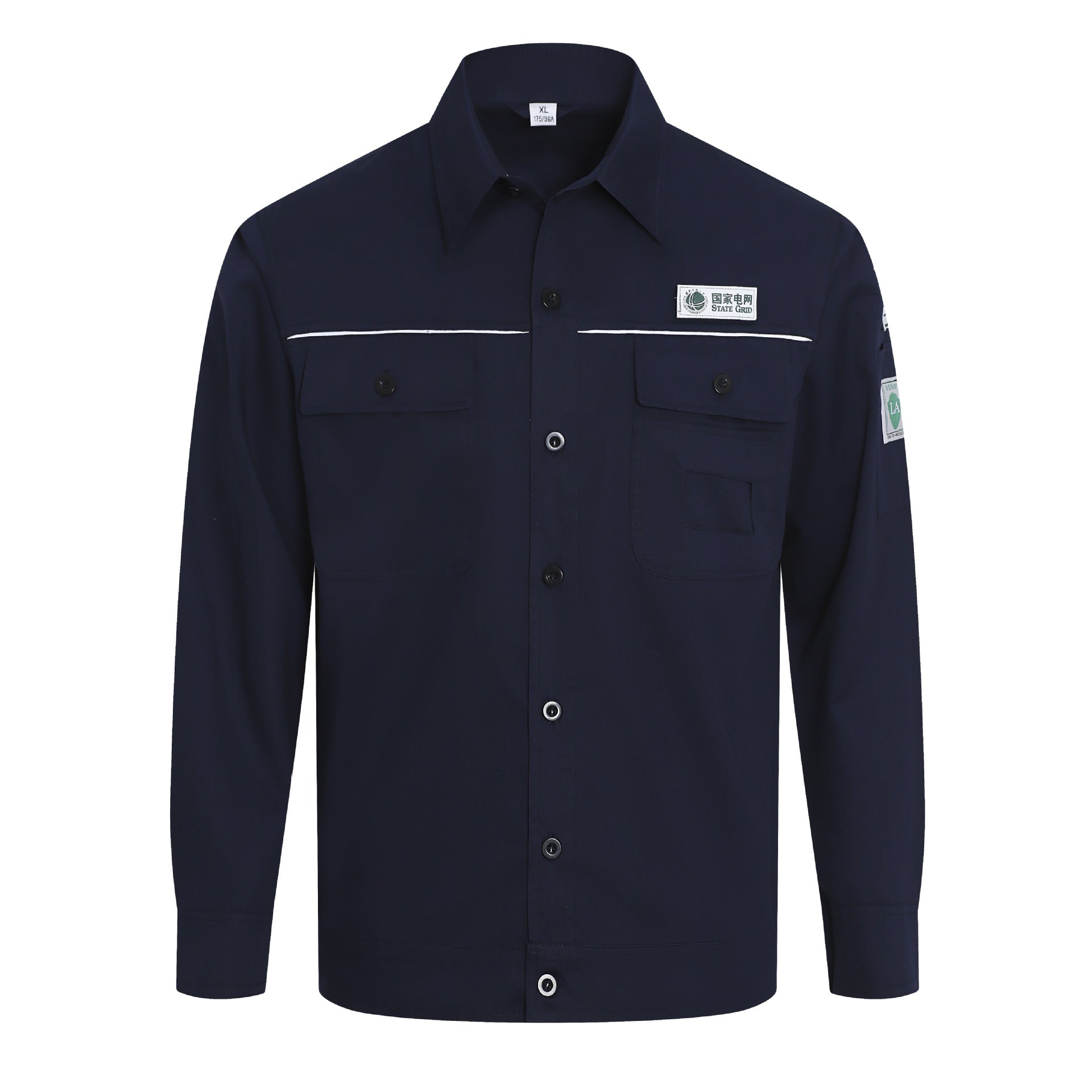 Pure cotton summer anti-static card pocket work clothes gas station filling station thin gas petrochemical long sleeve labor protection clothing