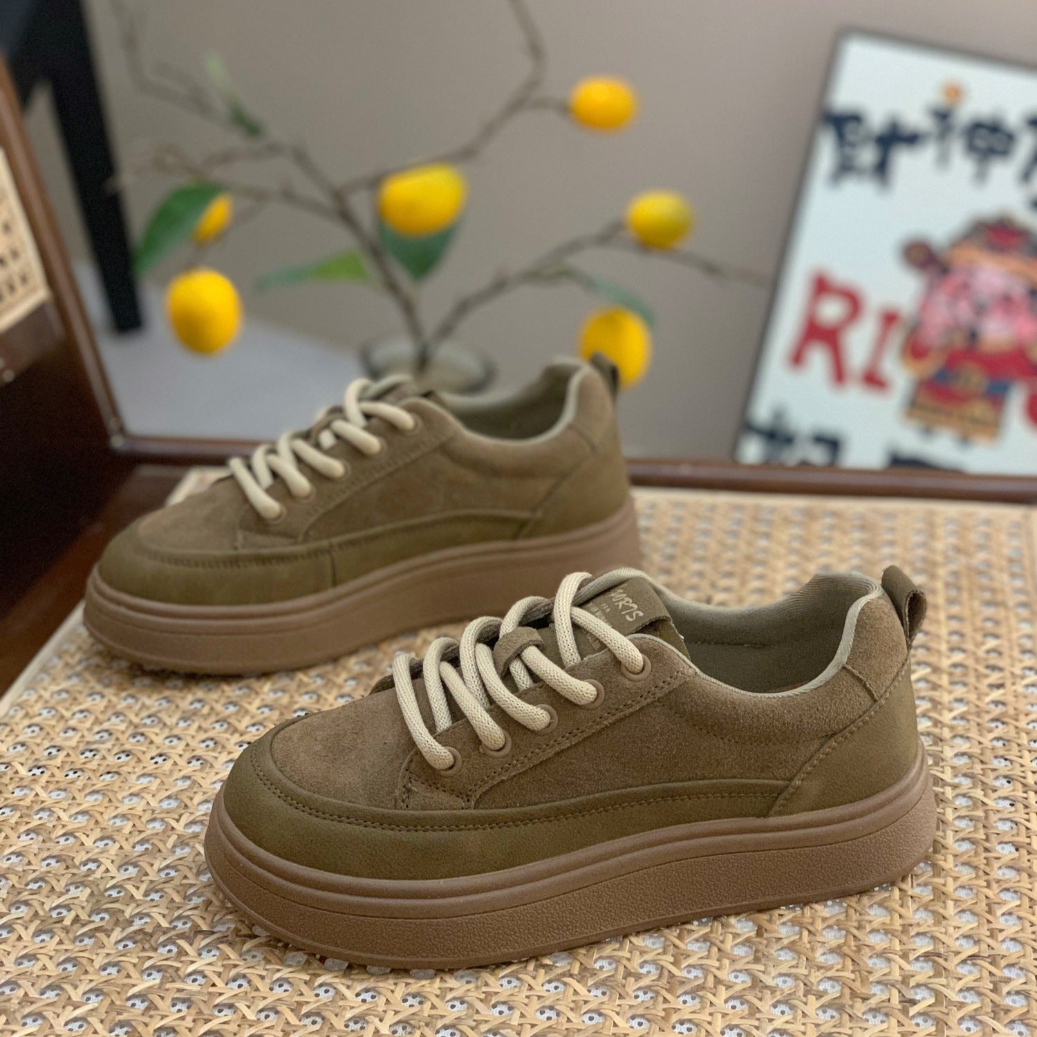 Genuine Leather Retro Sneakers for Women 2025 Spring & Fall New Niche High-Bottom Soft-Soled White Shoes Flats-Soled Sports and Casual Shoes