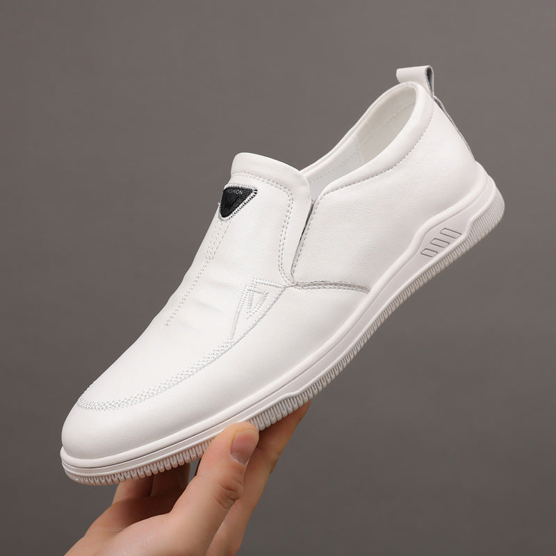 Summer Leather Shoes for Men, Casual Hollow Breathable Clogs, Soft Sole, Soft Mesh Shoes, Foreign Style Men's Shoes, Drop Shipping