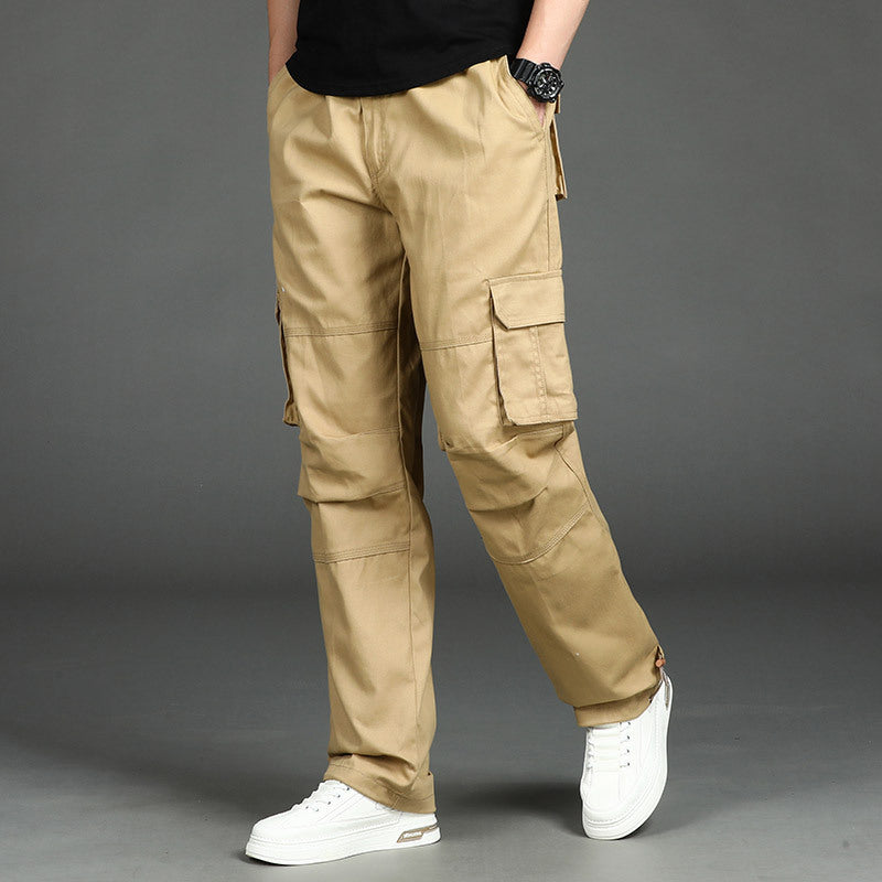 Wholesale overseas overalls men's pants casual overalls labor protection wear-resistant straight loose spring and autumn casual pants multi-pocket