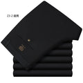 Wholesale Tiger Head Embroidered Stretch Pants Men's Casual Long Pants Men's Black Thin Straight Business Dress Pants