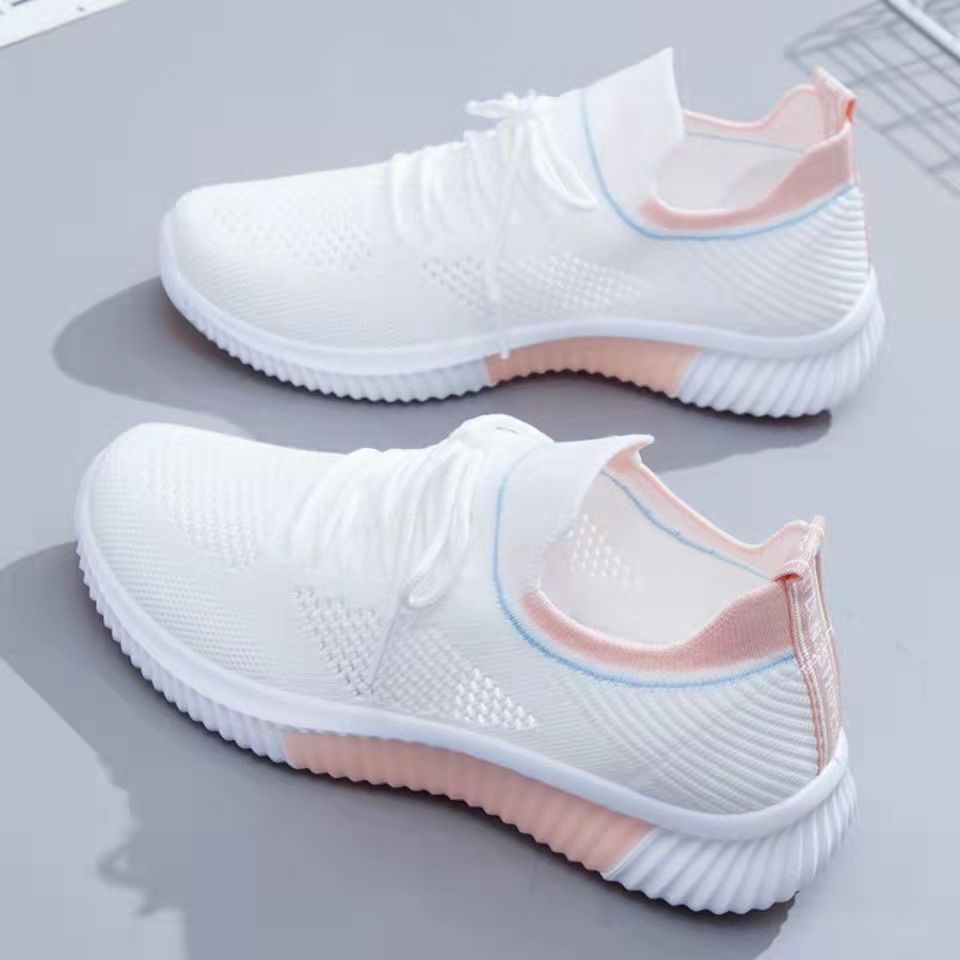Mesh Shoes Women's Shoes 2023 New Autumn Breathable sneaker Women's Mesh Casual White Shoes Casual Slip-on