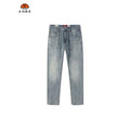 Summer New light blue Jeans Thin Men's Trousers Commuter Retro Fit Small Straight Jeans