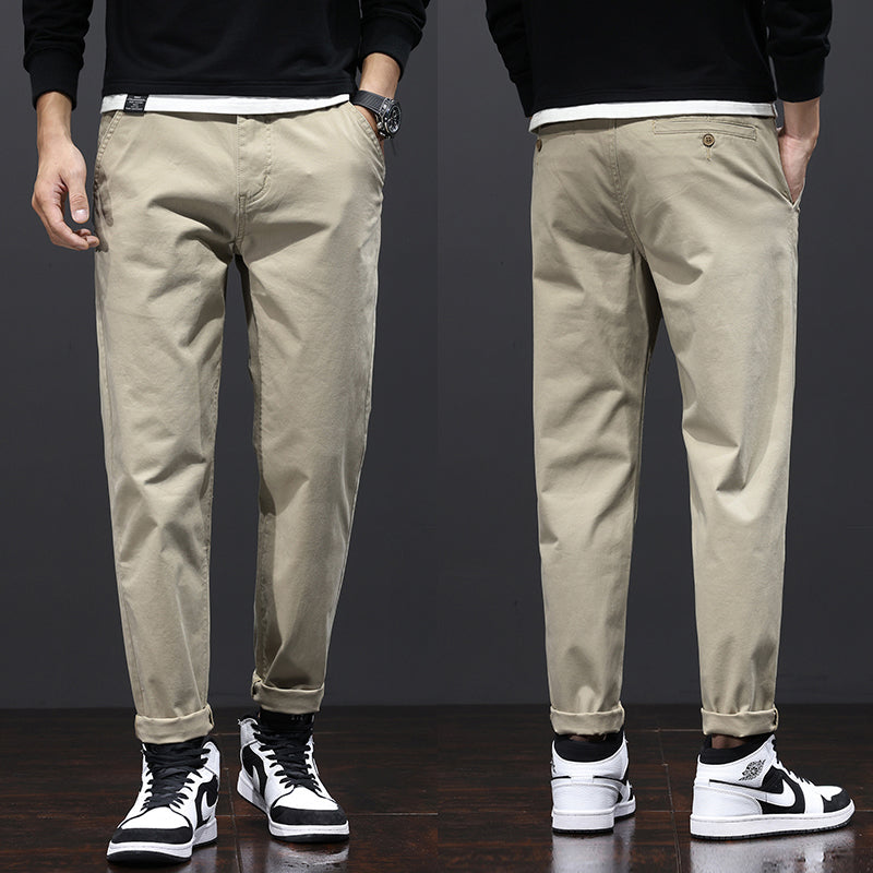 Spring and Summer Thin plus size Casual Pants Men's Loose Trendy Chubby Business Men's Pants Plus-sized 110.00kg Chubby Trendy Pants