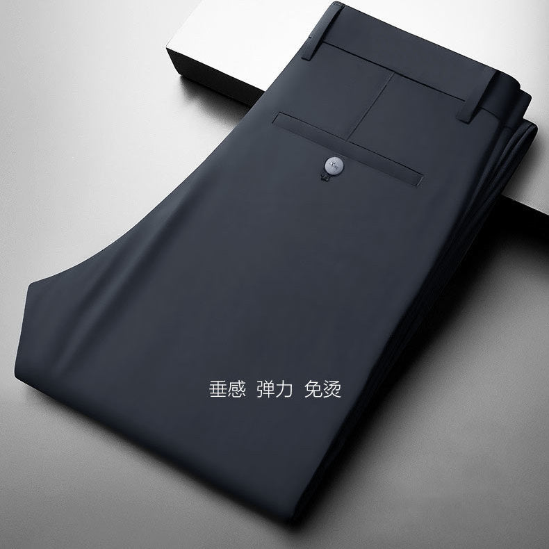 Advanced Business Casual Pants Men's Pants Summer Stretch Men's Straight Pants Draping Cool Pants Men's Spring and Autumn
