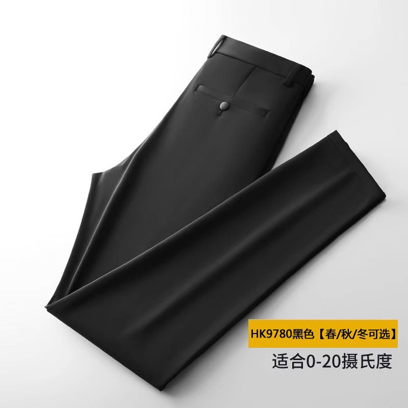 Wholesale Men's Business Wear Slim-fit Pants Summer Casual Men's Wear Youth Work Dress Black Workwear Pants
