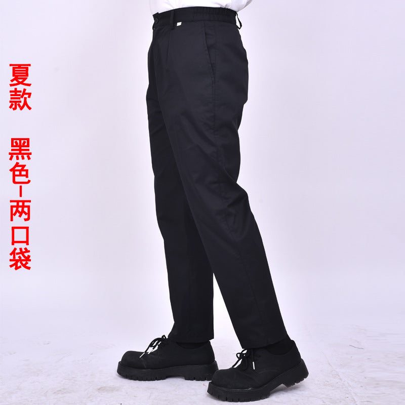Autumn and Winter Pure Cotton Work Pants for Men, Wear-Resistant Welding Workwear, Blue Construction Site Workshop Handling Work Clothes Pants