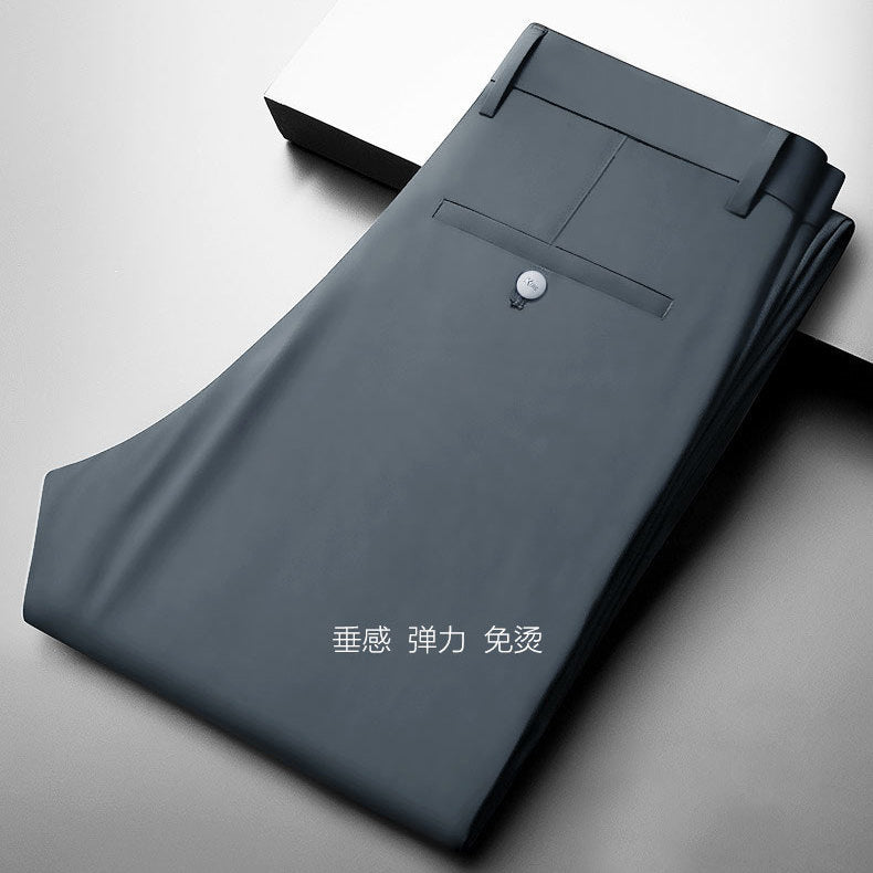 Advanced Business Casual Pants Men's Pants Summer Stretch Men's Straight Pants Draping Cool Pants Men's Spring and Autumn