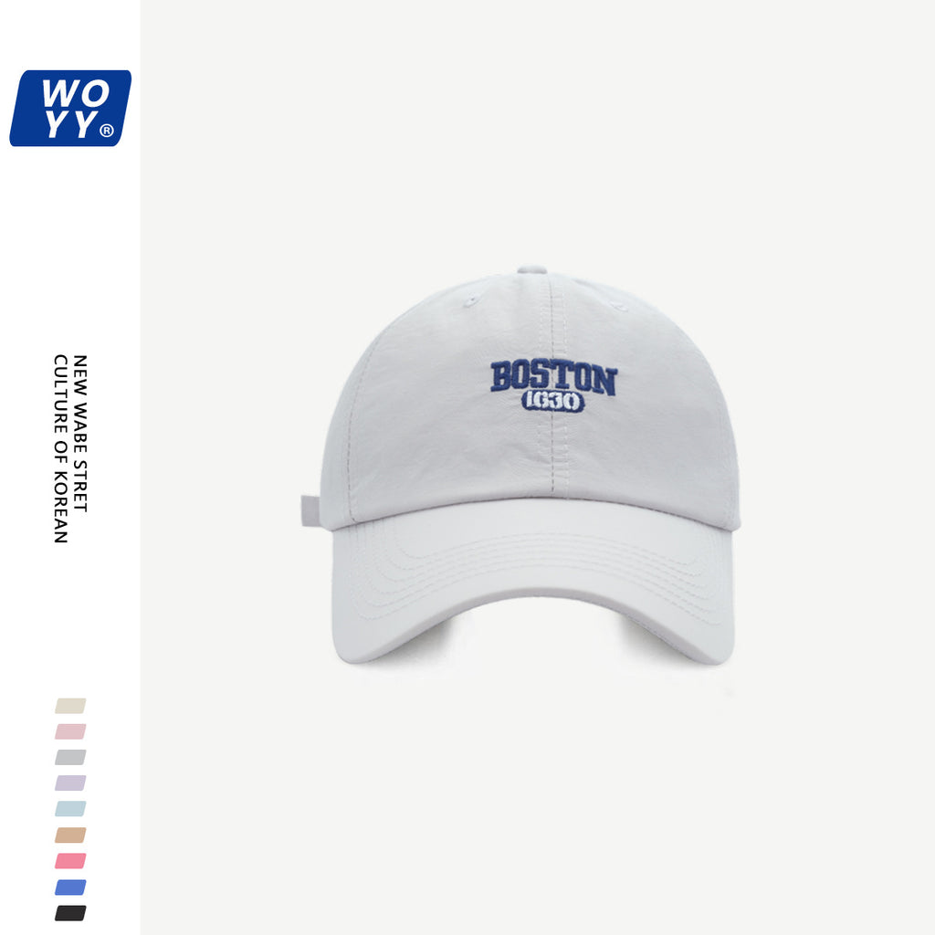 Boston Quick-Dry Baseball Hat Summer Super Fire Outdoor Sun Hat Korean Ins Soft Top Breathable Cap