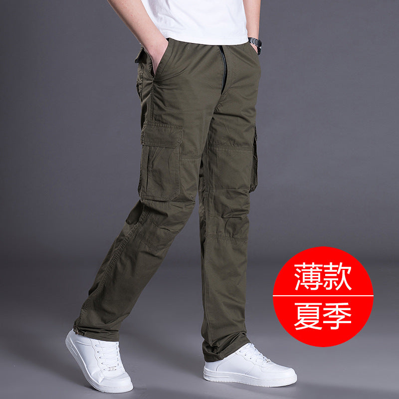 Wholesale overseas overalls men's pants casual overalls labor protection wear-resistant straight loose spring and autumn casual pants multi-pocket