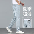 Lyocell Tencel Jeans Men's Straight-Leg Loose 2025 New Men's Pants Summer Thin Ice Silk Ultra-Thin Pants