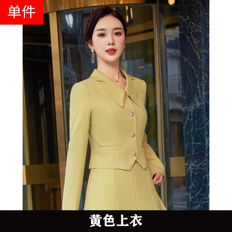 French style black dress Women's Spring and Autumn New retro high-grade elegant socialite high-end suit two-piece suit