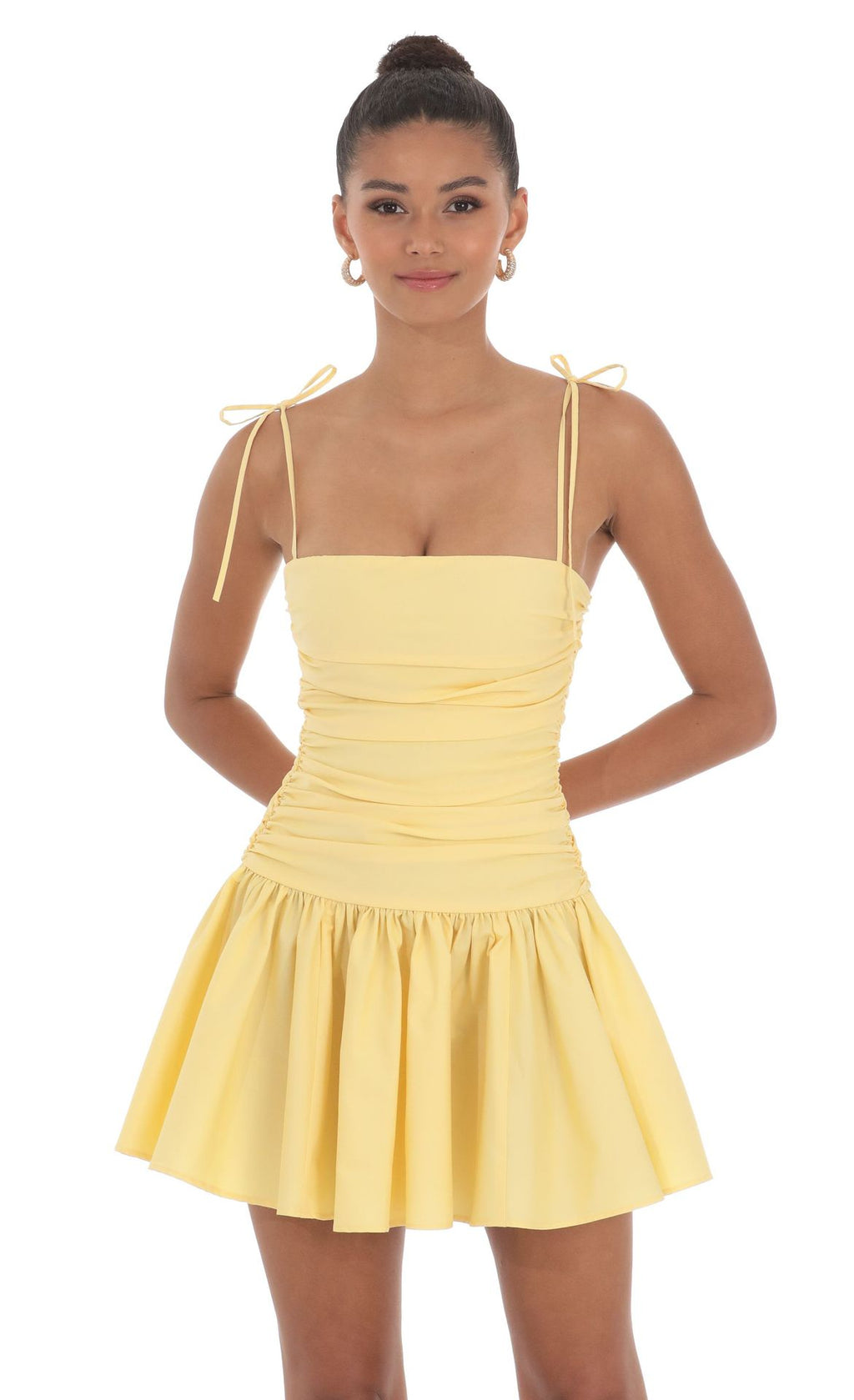 Amazon Hot Sling Women's dress 2024 European and American Summer Lace Pleated Short Dress Spice Girl