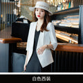 [Three-Quarter Sleeve Dress] Women's Formal Suit Dress, Korean Style Fashion Professional Attire, Small Blazer Dress for Spring and Summer