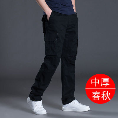 Wholesale overseas overalls men's pants casual overalls labor protection wear-resistant straight loose spring and autumn casual pants multi-pocket