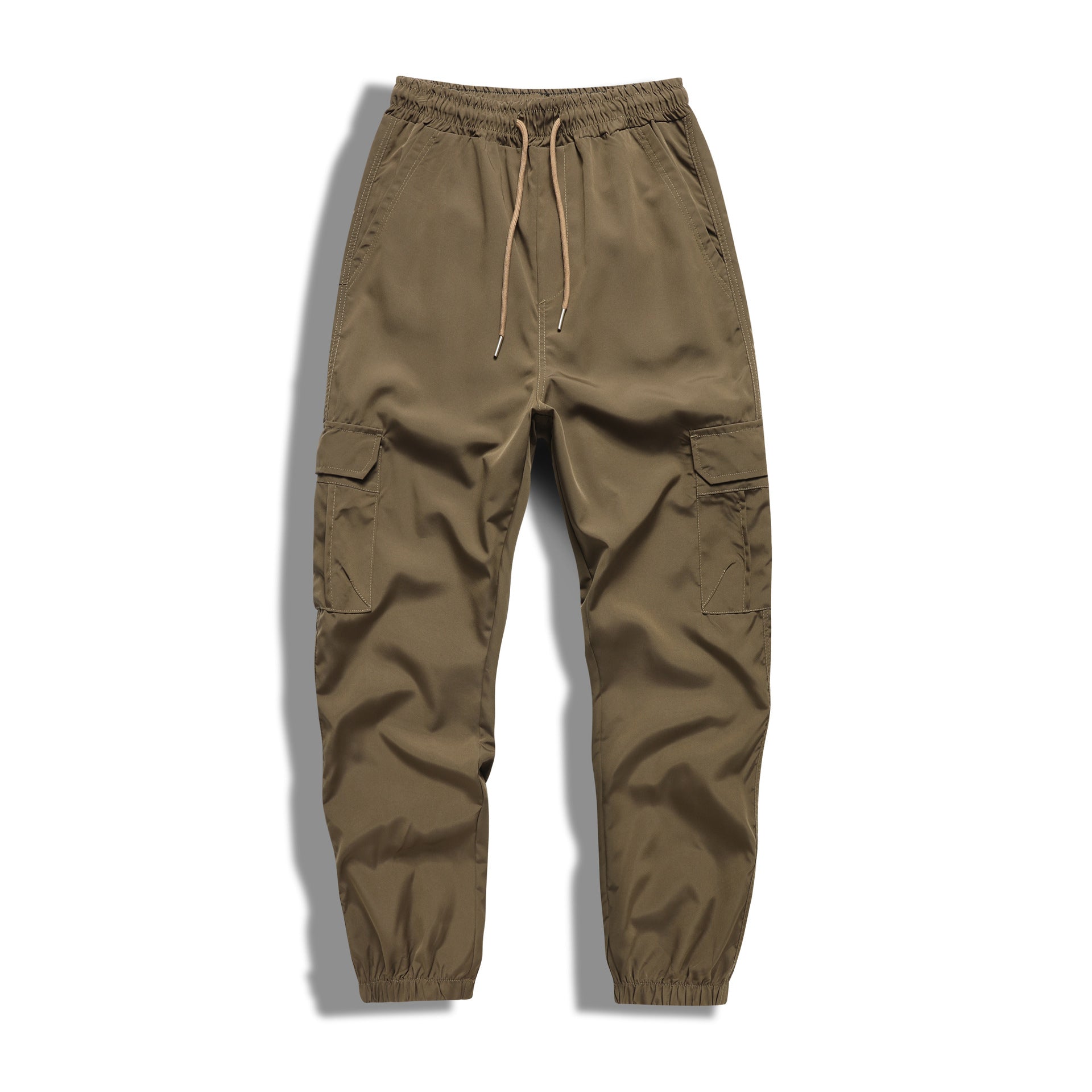 Ice Silk Crock Pants Men's Leg-tipped Summer Thin Casual Pants Loose plus size Quick-drying Pants Fashion Brand Sports Pants