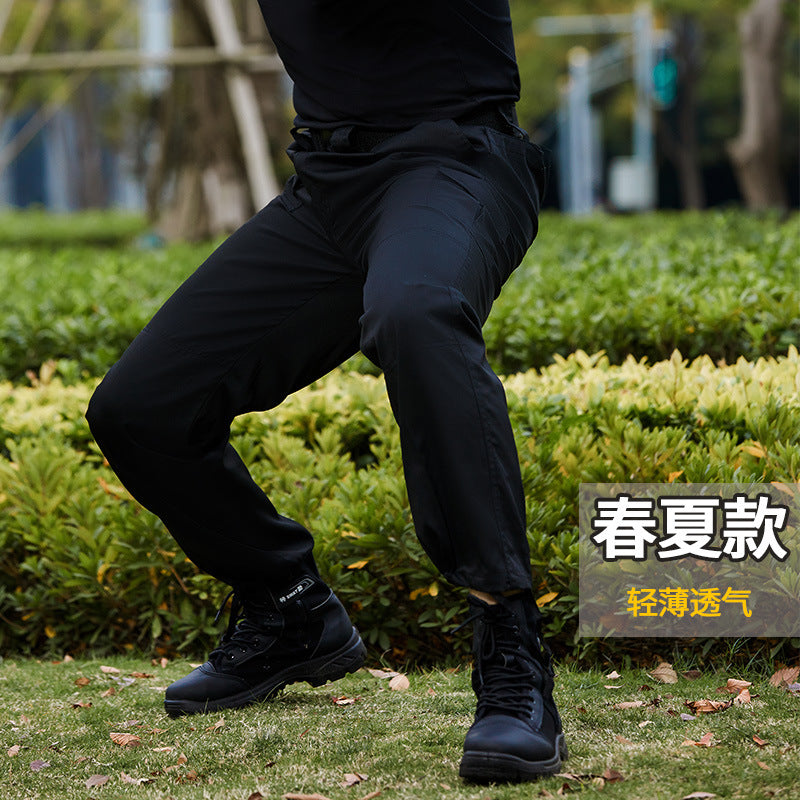 Spring and Autumn Security Training Pants Black Male Military Fan Pants Duty Summer Thin Special Forces Tactical Special Training Overalls