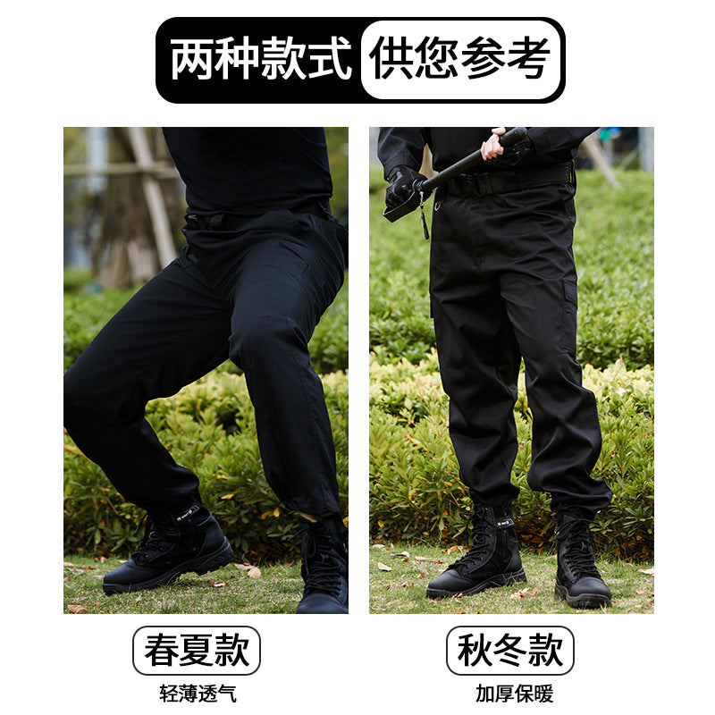 Spring and Autumn Security Training Pants Black Male Military Fan Pants Duty Summer Thin Special Forces Tactical Special Training Overalls