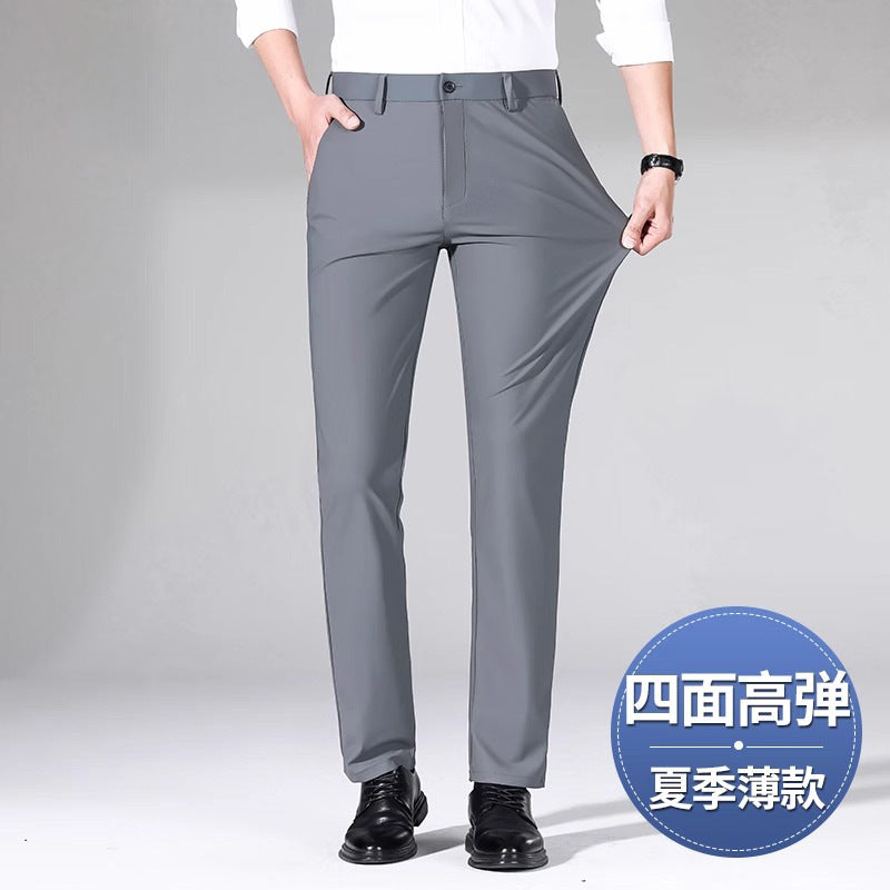 Cross-border wholesale men's professional trousers spring and autumn men's slim casual young and middle-aged professional formal overalls trendy trousers