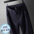 Wholesale Summer New Casual Pants Men's Thin Straight Loose Business Pants High Stretch Ice Silk Cold Pants