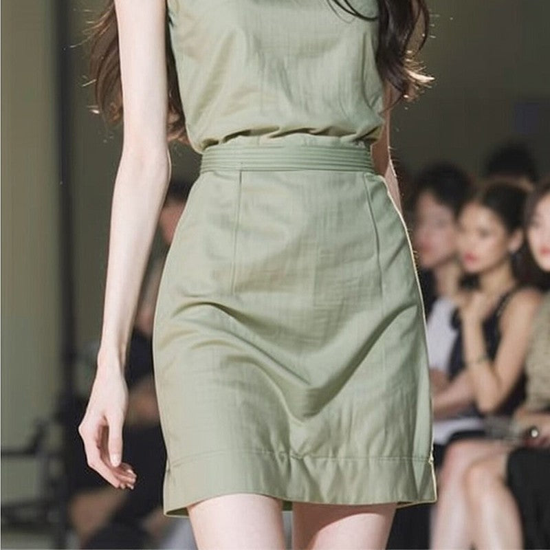 Foreign Trade Women's 2024 New Light Luxury High-end Super Good-looking French High-end Exquisite Beautiful Green Vest