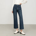 Miaoyu Nine-Point Flared Pants for Women, High-Waisted, Slimming, Nine-Point Jeans, Spring 2026, Four-Way Stretch Bell-Bottom Pants