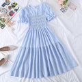 New Design Niche Skirt, Feminine, Slim Waist, French Mid-length, Western Style Short-sleeved Dress