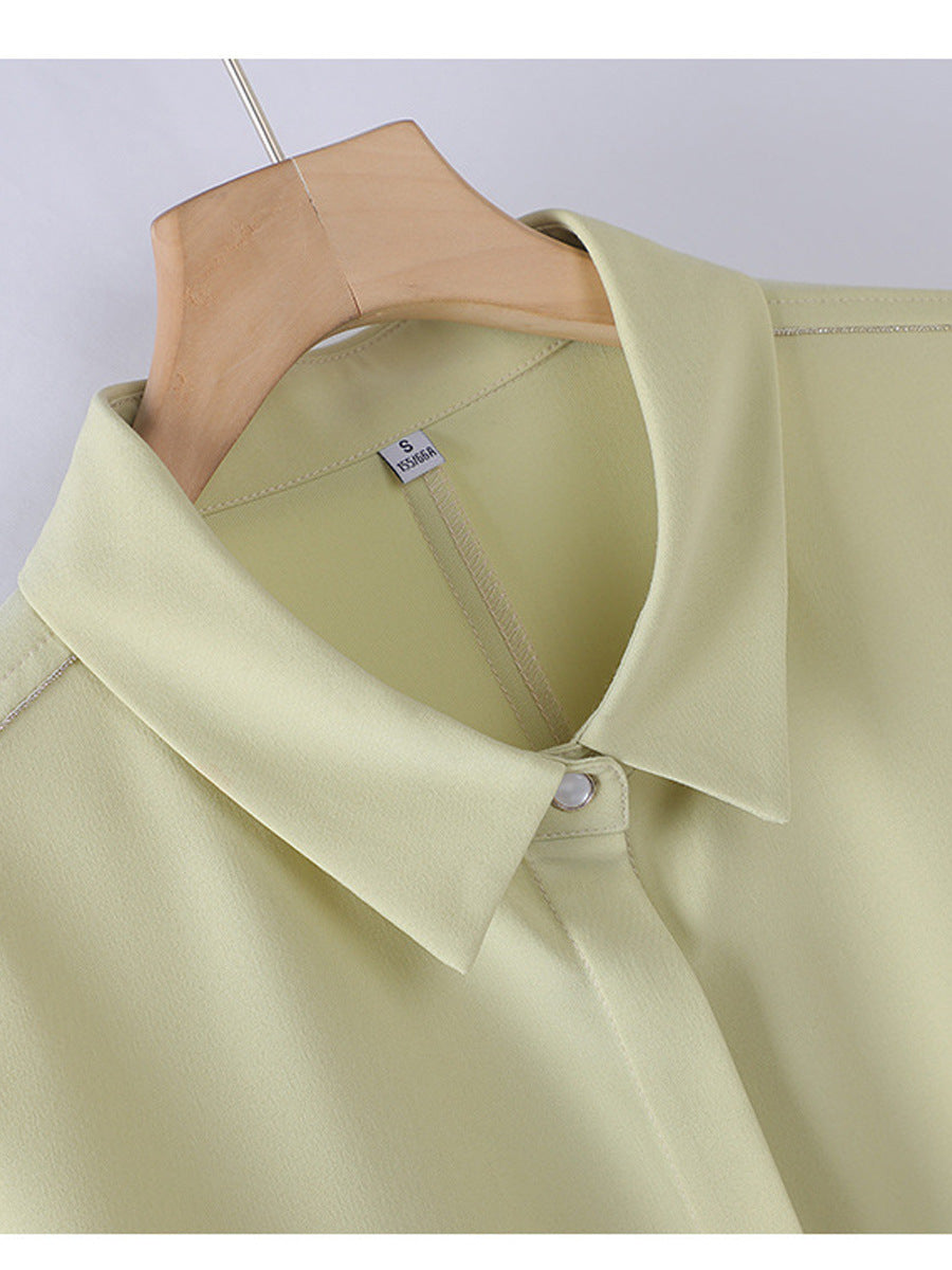 [Elegant Long Skirt] V-neck Short-sleeved dress High-end Work Clothes Mid-length Skirt Spring and Summer Business Wear Uniform